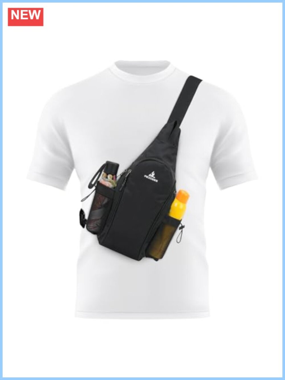 Nylon Crossbody Sling Bag Backpack Chest Daypack Gym Water Resistant Lightweight